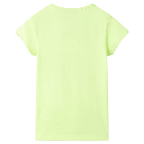 T-shirt de criança amarelo fluorescente 92 – Image 2