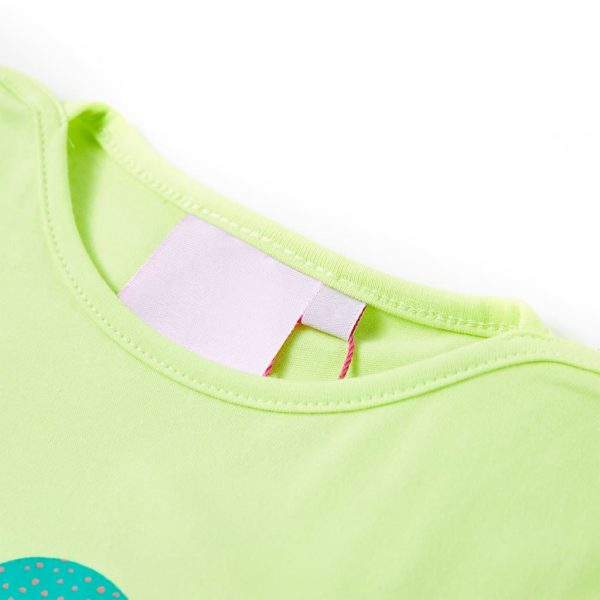 T-shirt de criança amarelo fluorescente 92 – Image 3