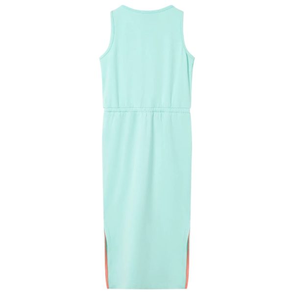 Vestido de criança com cordão menta-claro 116 – Image 2