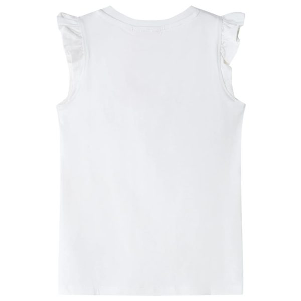 T-shirt para criança manga com folhos cor cru 128 – Image 2