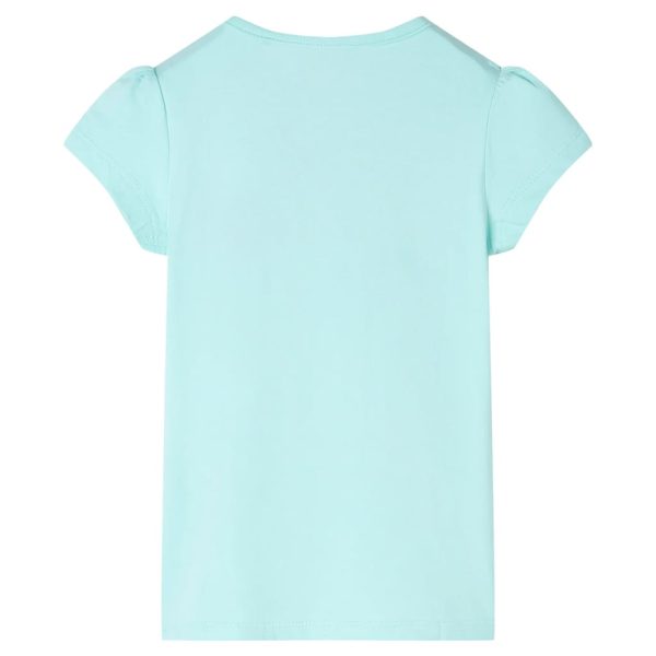 T-shirt de criança ciano-claro 92 – Image 2