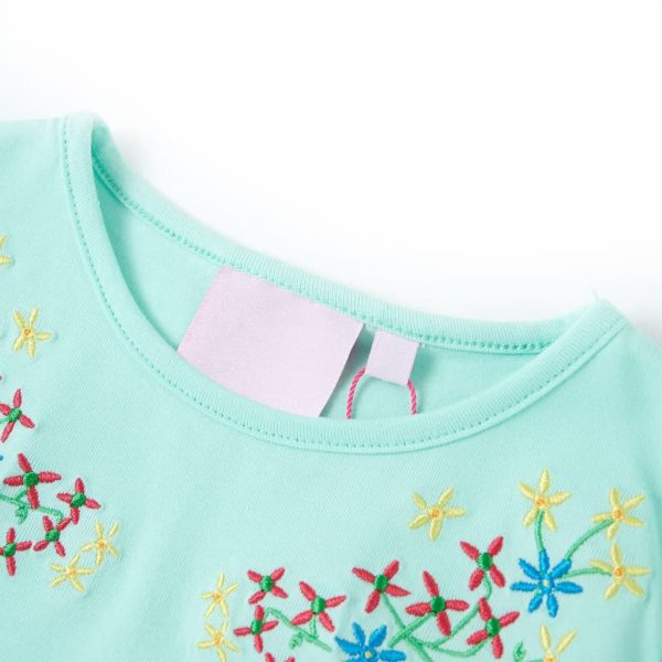 T-shirt de criança ciano-claro 92 – Image 3