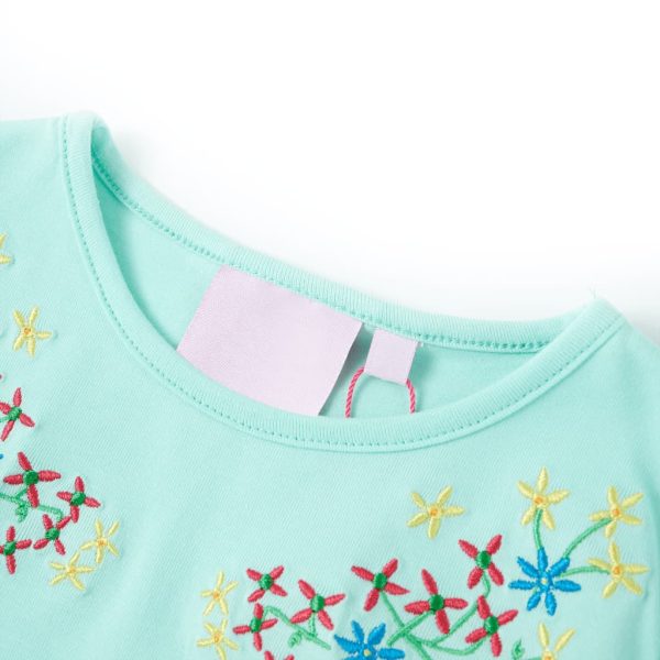 T-shirt de criança ciano-claro 116 – Image 3