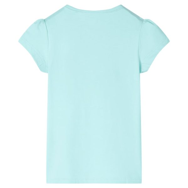 T-shirt de criança ciano-claro 140 – Image 2
