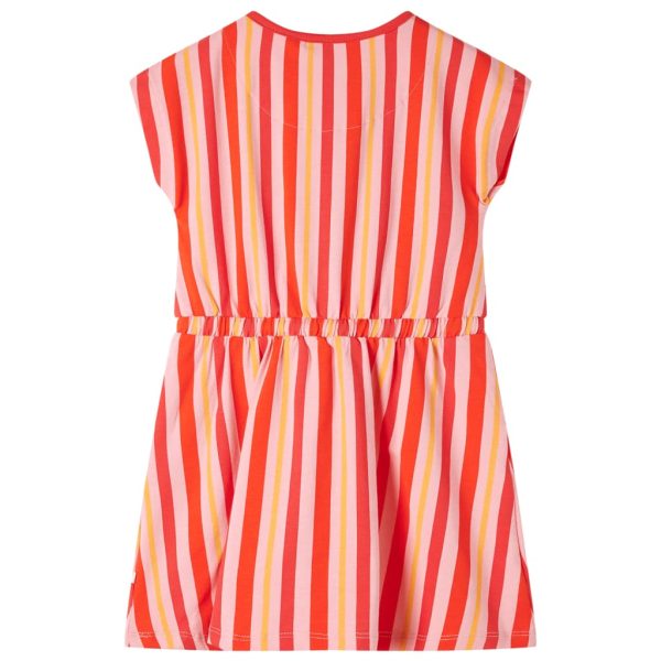 Vestido de criança com cordão rosa e vermelho 128 – Image 2