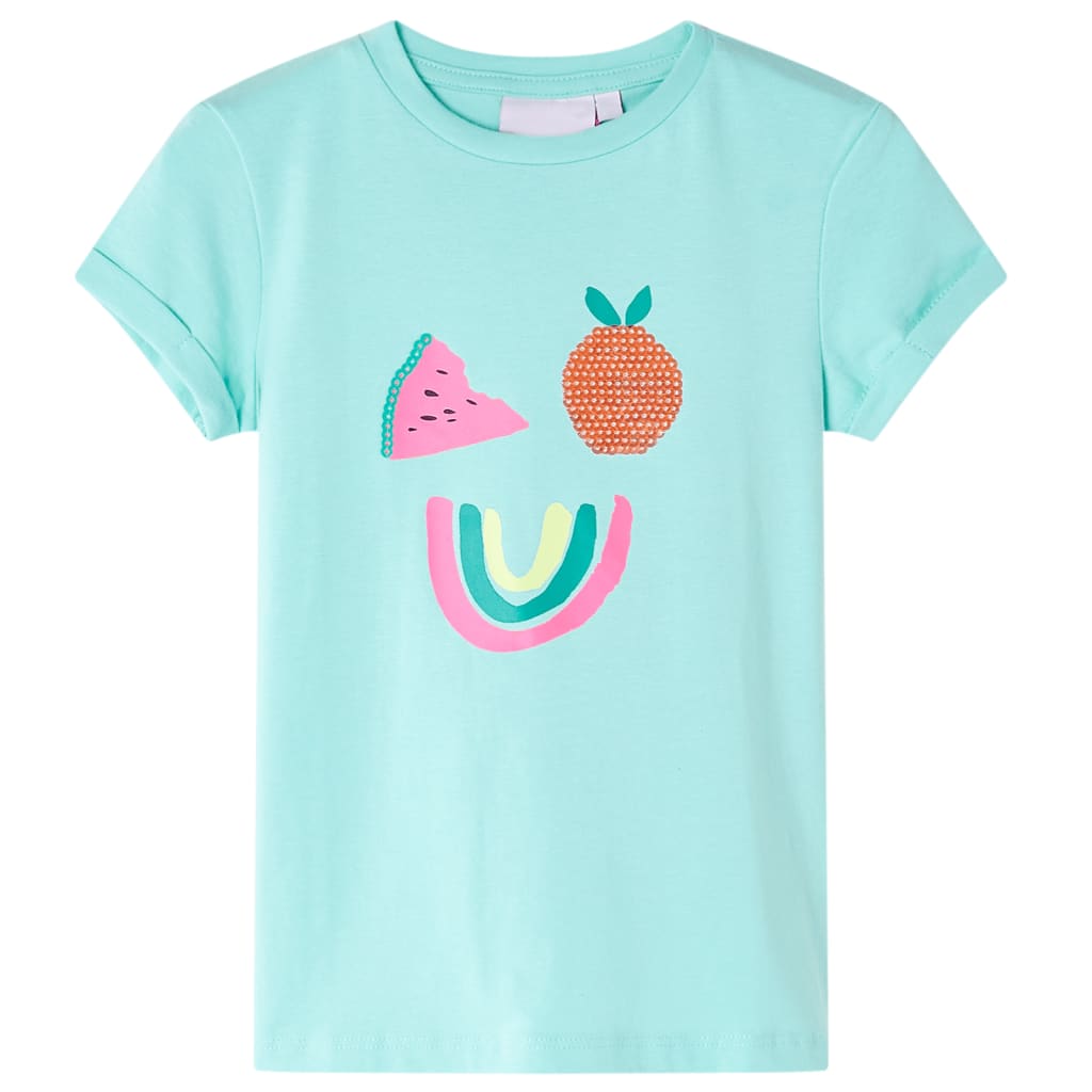 T-shirt infantil menta-claro 92
