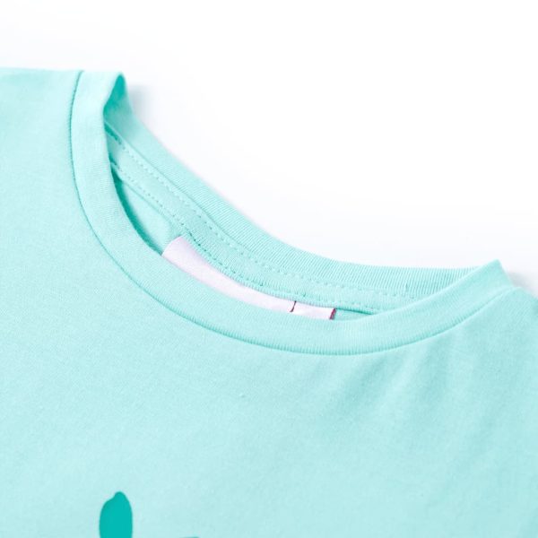 T-shirt infantil menta-claro 140 – Image 3