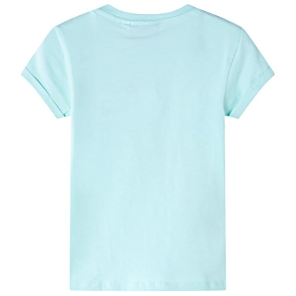 T-shirt de criança ciano-claro 92 – Image 2