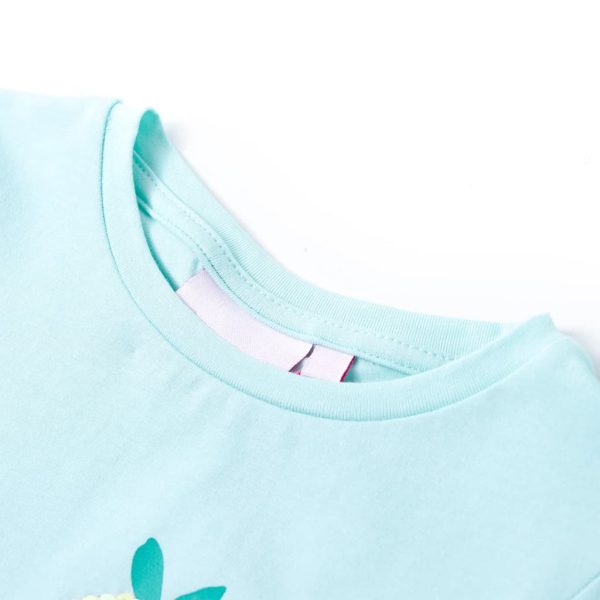T-shirt de criança ciano-claro 92 – Image 3