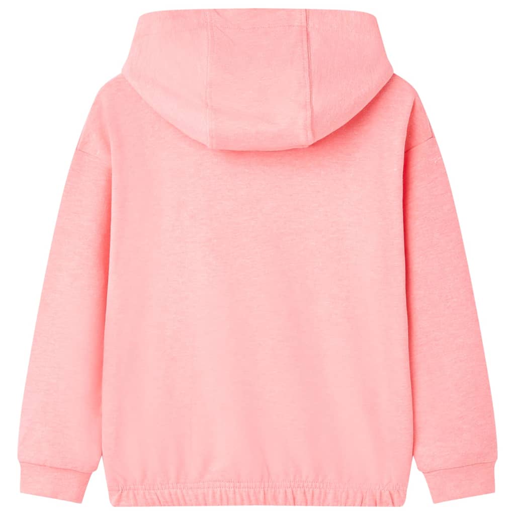 Sweatshirt para criança com capuz rosa-brilhante 116 – Image 2