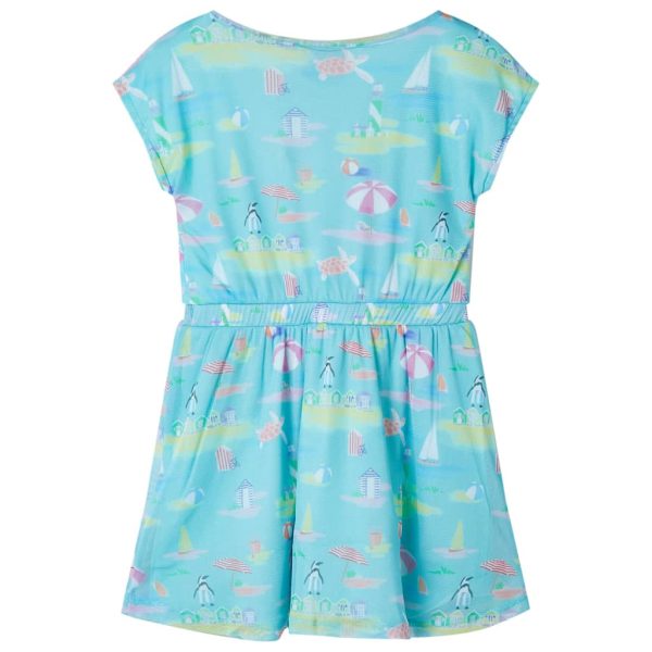 Vestido para criança ciano-claro 116 – Image 2