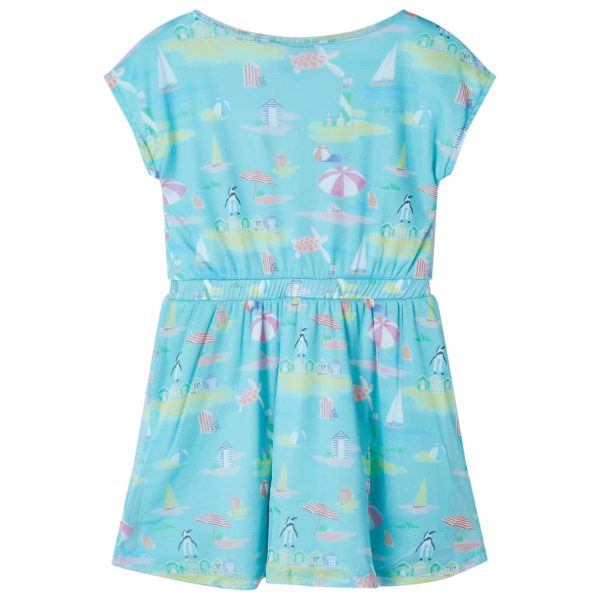 Vestido para criança ciano-claro 140 – Image 2