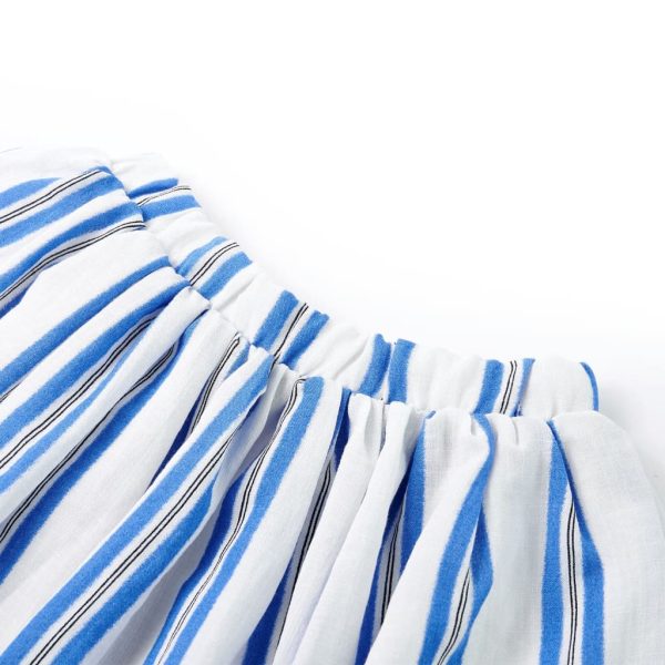 Saia de criança azul-cobalto e branco 104 – Image 3