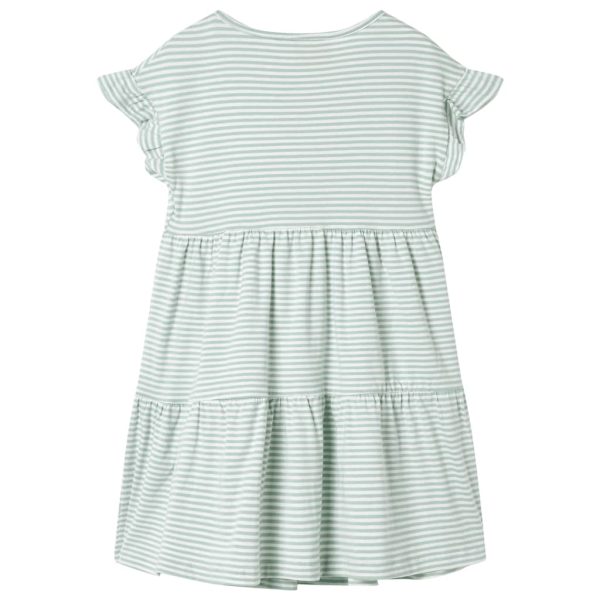 Vestido para criança de mangas com folhos menta 140 – Image 2