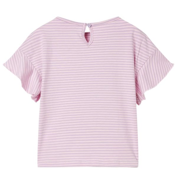 T-shirt para criança manga com folhos lilás 140 – Image 2