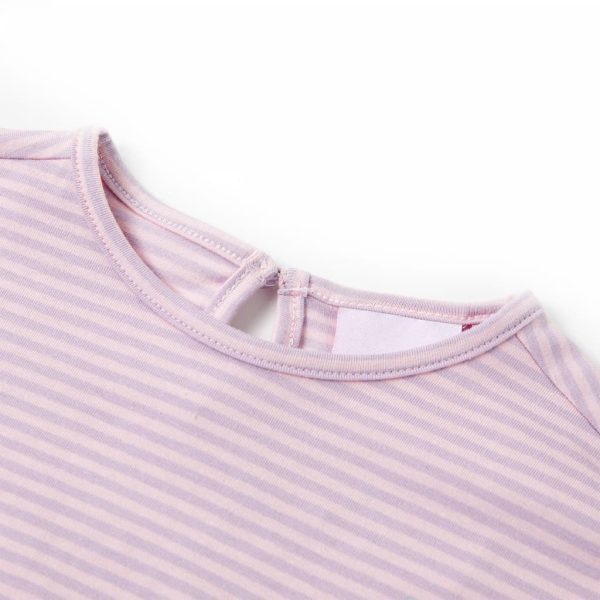 T-shirt para criança manga com folhos lilás 140 – Image 3