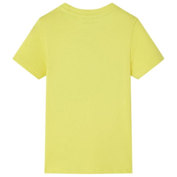 T-shirt infantil com mangas curtas amarelo 116 – Image 2