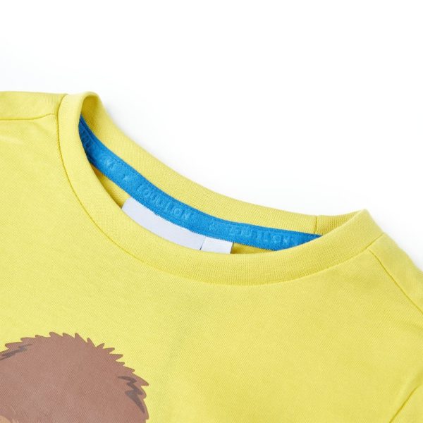 T-shirt infantil com mangas curtas amarelo 116 – Image 3