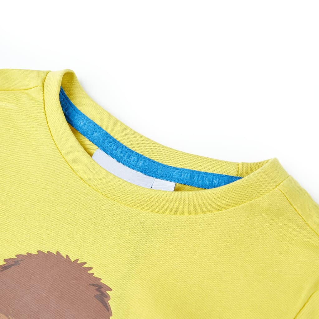 T-shirt infantil com mangas curtas amarelo 128 – Image 3