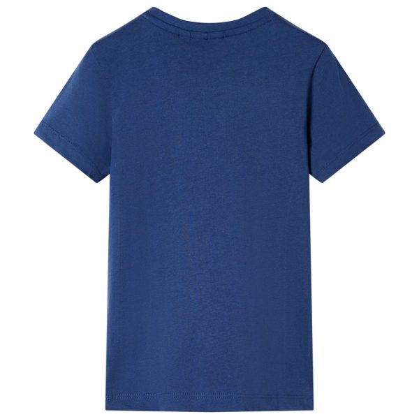 T-shirt de criança azul-escuro 140 – Image 2