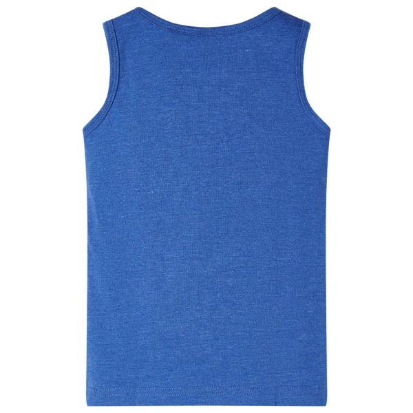 T-shirt de manga cava para criança azul-mesclado 92 – Image 2