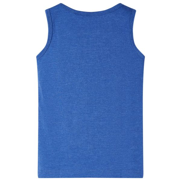 T-shirt de manga cava para criança azul-mesclado 116 – Image 2