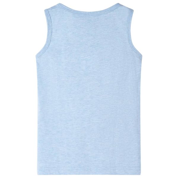 T-shirt de manga cava para criança azul-suave 140 – Image 2