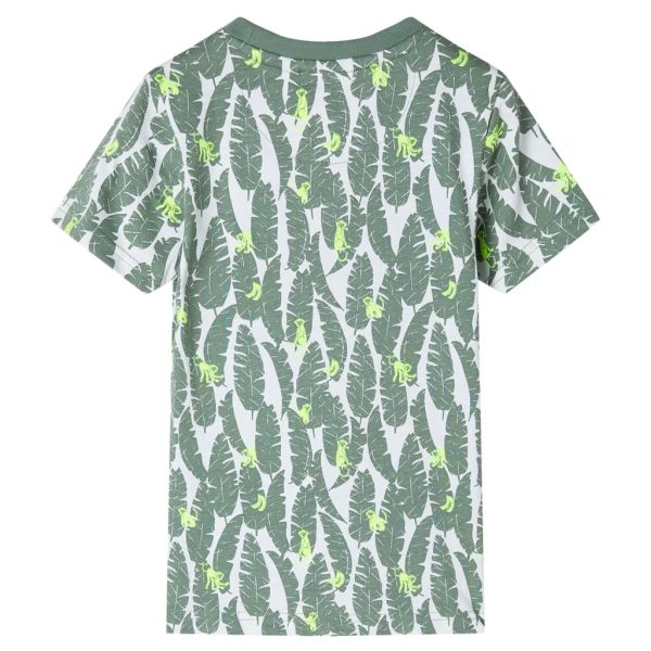 T-shirt para criança cor cru e hera-escuro 104 – Image 2