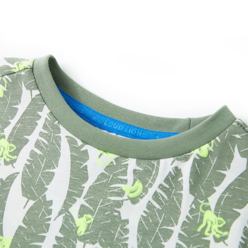 T-shirt para criança cor cru e hera-escuro 116 – Image 3