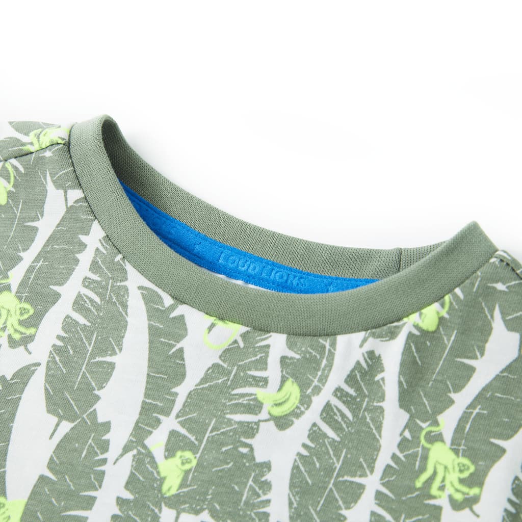 T-shirt para criança cor cru e hera-escuro 140 – Image 3