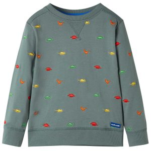 Sweatshirt para criança cor caqui 128
