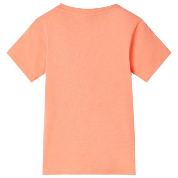 T-shirt para criança laranja-néon 128 – Image 2