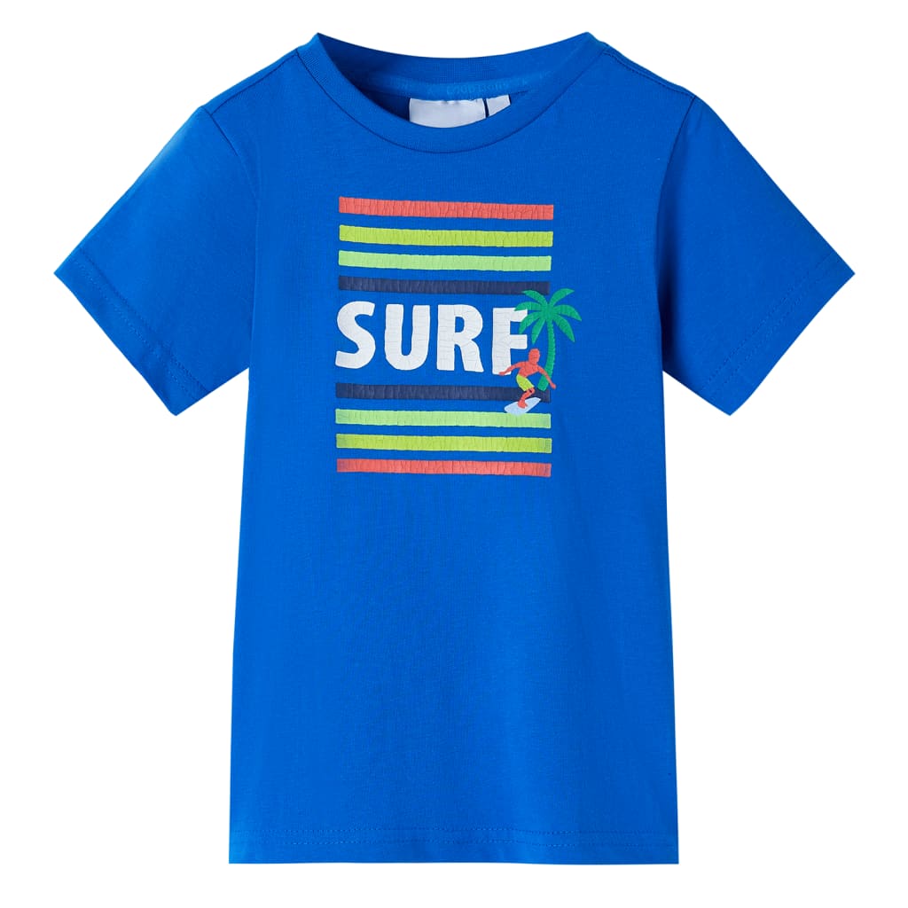 T-shirt infantil azul brilhante 140
