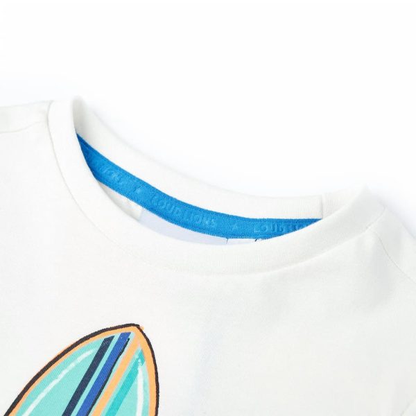 T-shirt de manga curta para criança cor cru 104 – Image 3