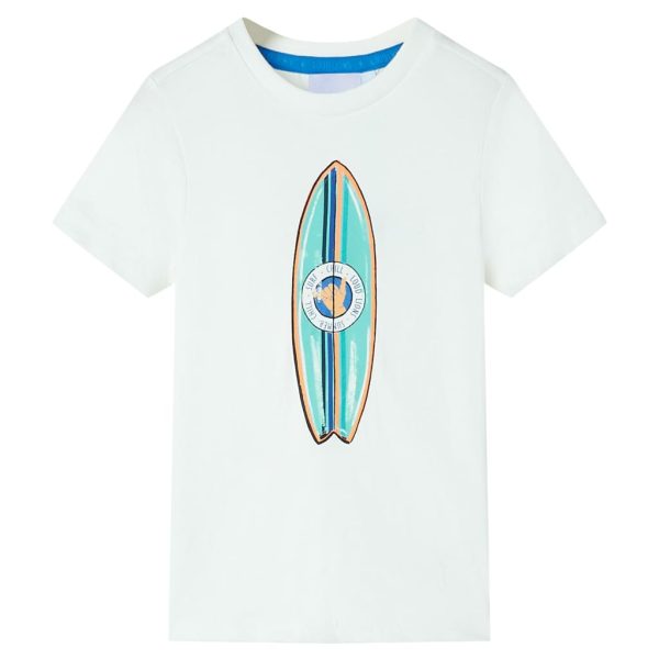 T-shirt de manga curta para criança cor cru 116