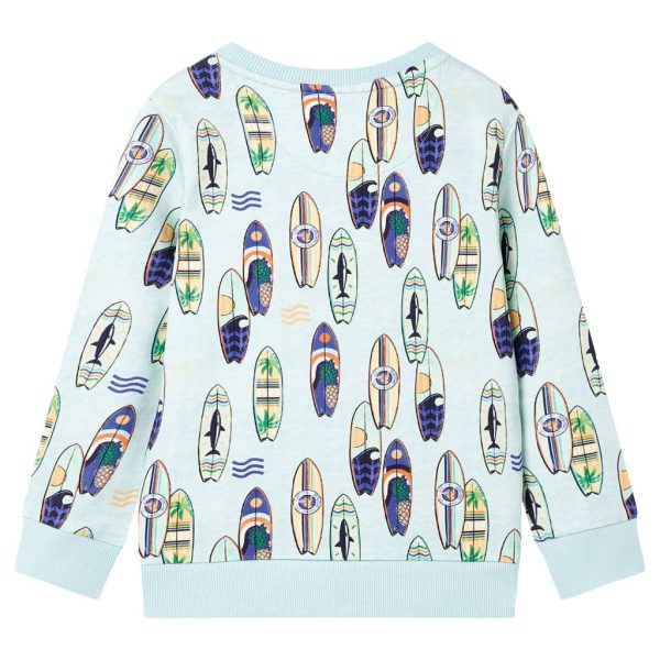 Sweatshirt para criança azul-suave mesclado 116 – Image 2