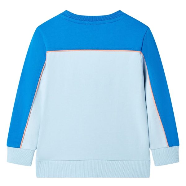 Sweatshirt para criança azul-brilhante e azul-claro 104 – Image 2