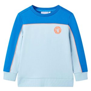 Sweatshirt para criança azul-brilhante e azul-claro 128