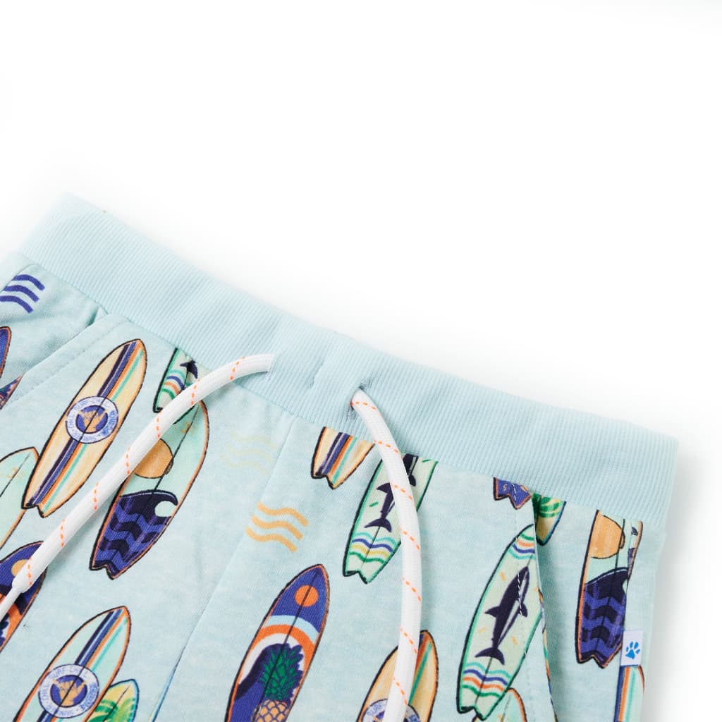 Calções de criança com cordão azul-suave mesclado 140 – Image 3