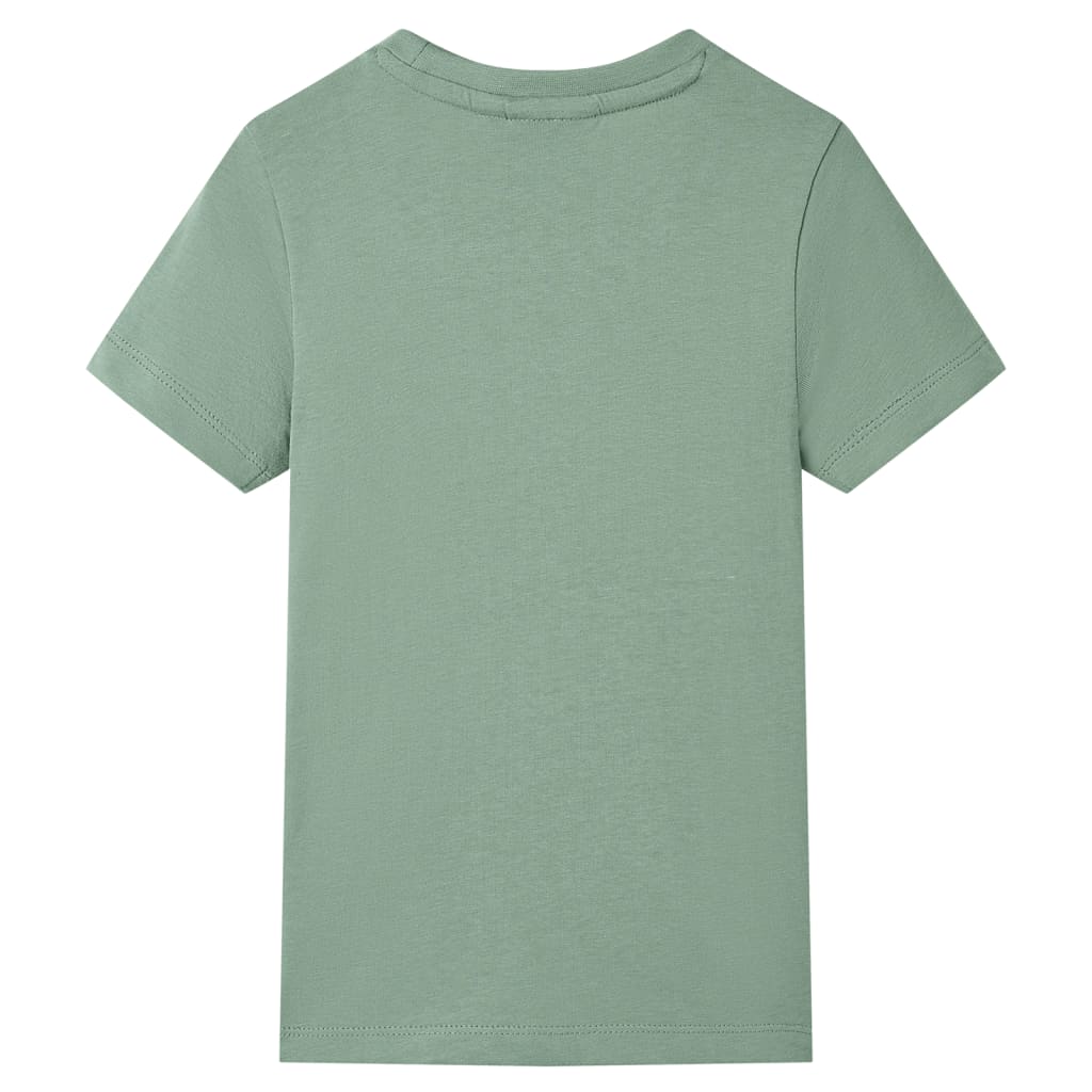T-shirt de manga curta para criança caqui 104 – Image 2