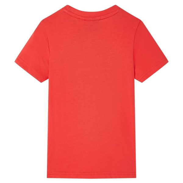 T-shirt de manga curta para criança vermelho 92 – Image 2