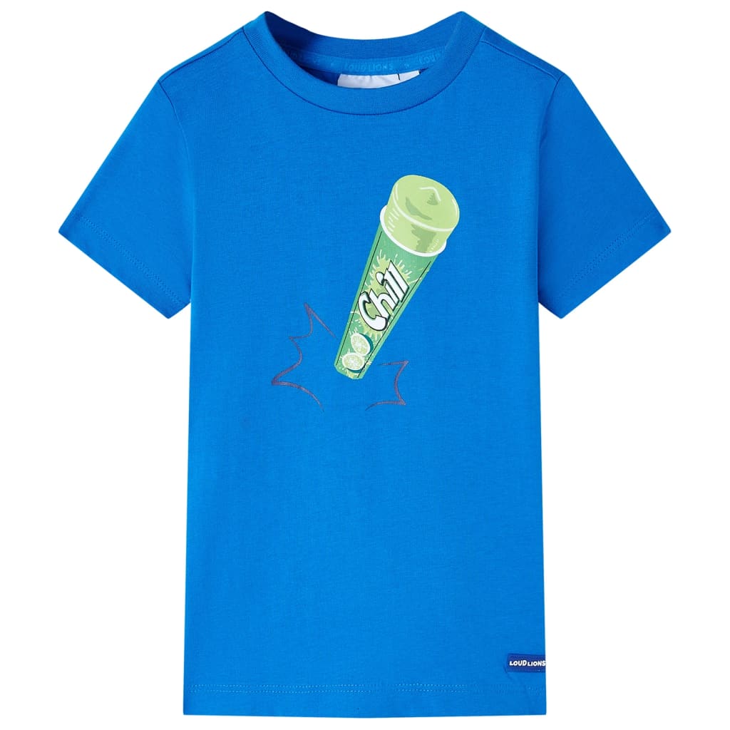 T-shirt infantil azul brilhante 104