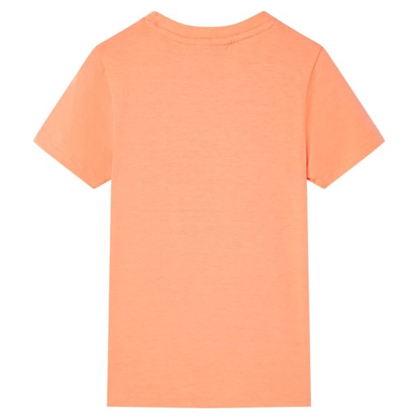 T-shirt de manga curta para criança laranja néon 128 – Image 2
