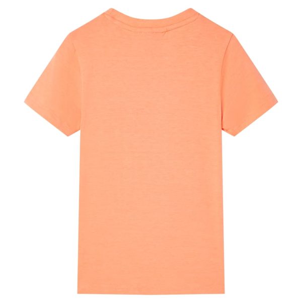 T-shirt de manga curta para criança laranja néon 140 – Image 2