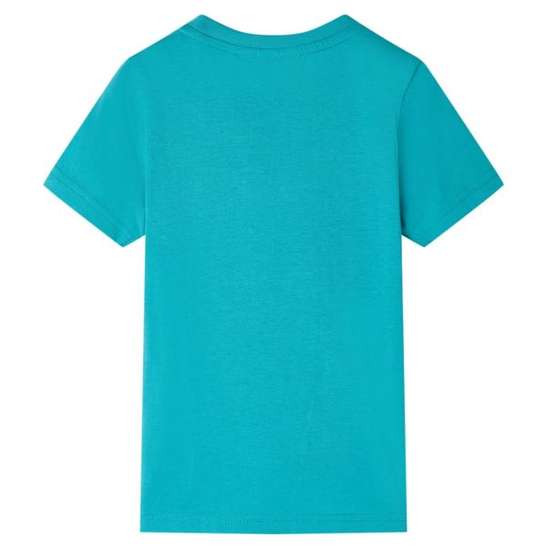 T-shirt infantil com mangas curtas menta-escuro 140 – Image 2