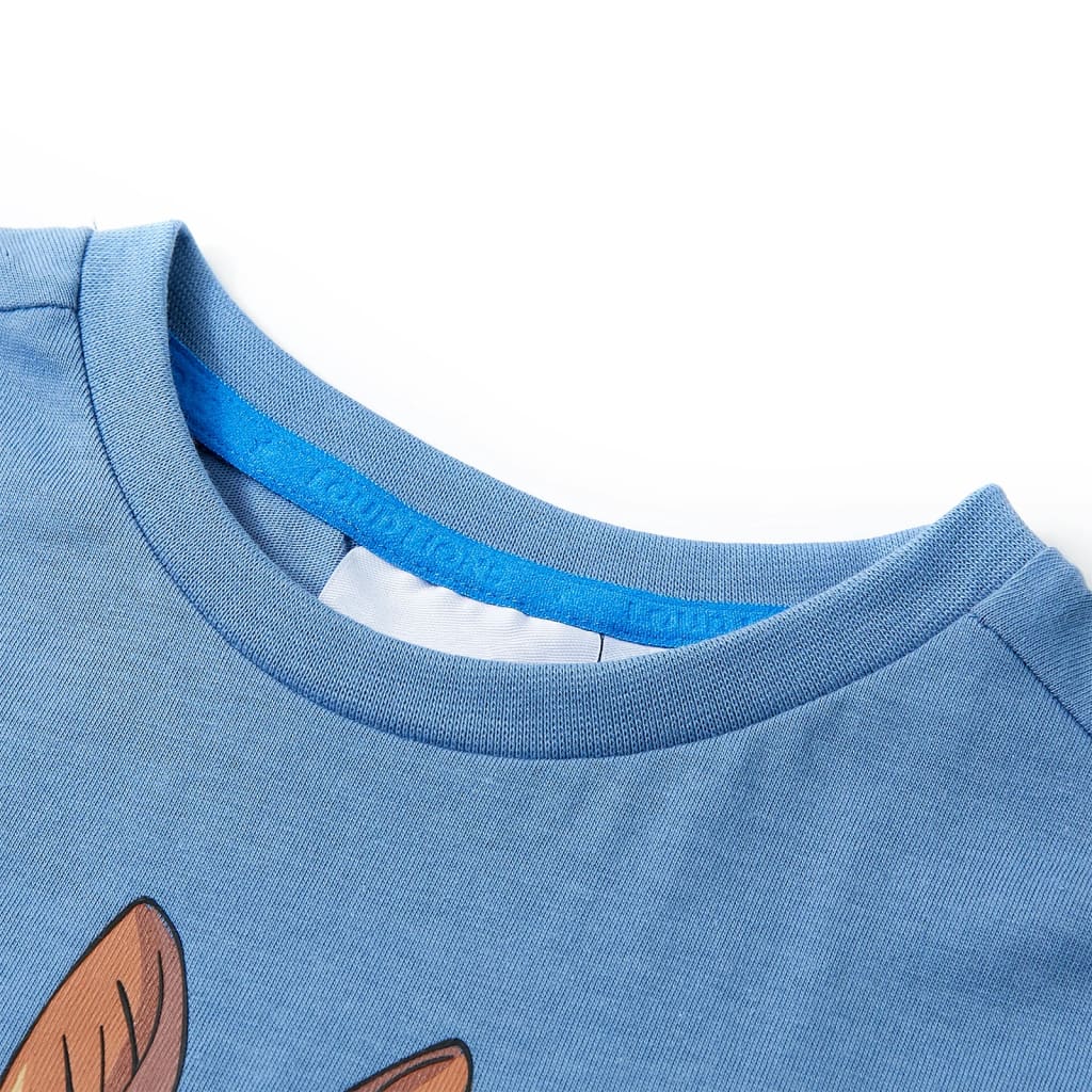 T-shirt infantil com mangas curtas azul-médio 92 – Image 3
