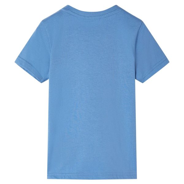 T-shirt infantil com mangas curtas azul-médio 104 – Image 2