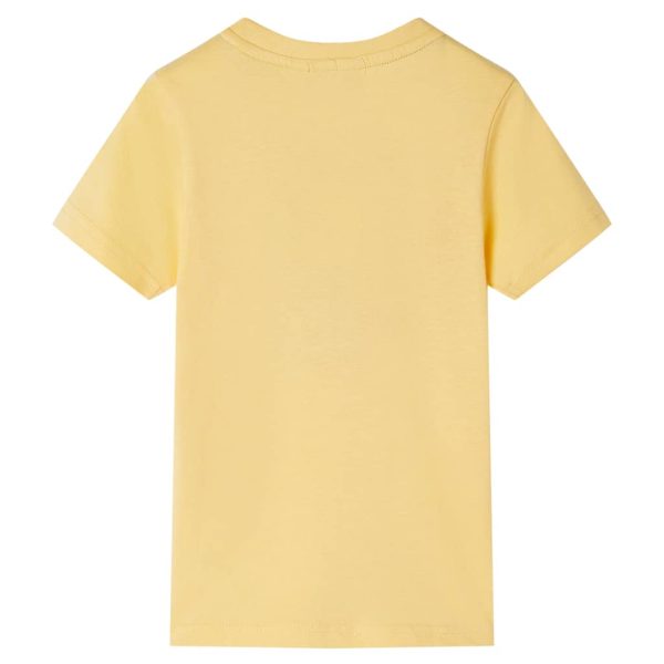 T-shirt infantil com mangas curtas amarelo 92 – Image 2