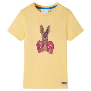 T-shirt infantil com mangas curtas amarelo 116