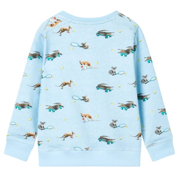 Sweatshirt para criança azul-claro mesclado 116 – Image 2
